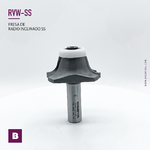 Fraise à chanfrein pour arrondir les chants en solid surface S12 hauteur de coupe 25 mm-Leggi tutto