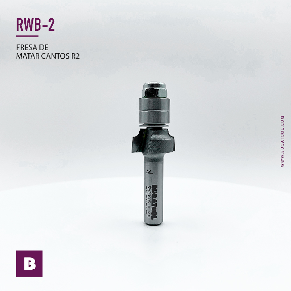 Fresa para madera para redondear esquinas de cantos con vástago S8 para fresadora de mano - RWB0205-Leer más