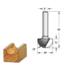 Fresa para madera de radio convexo S8  D19 R9 L42 con 2 cuchillas