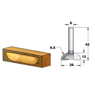 Fresa para madera de tiradores con vástago S6 y 2 cuchillas para fresadora de mano-Leer más