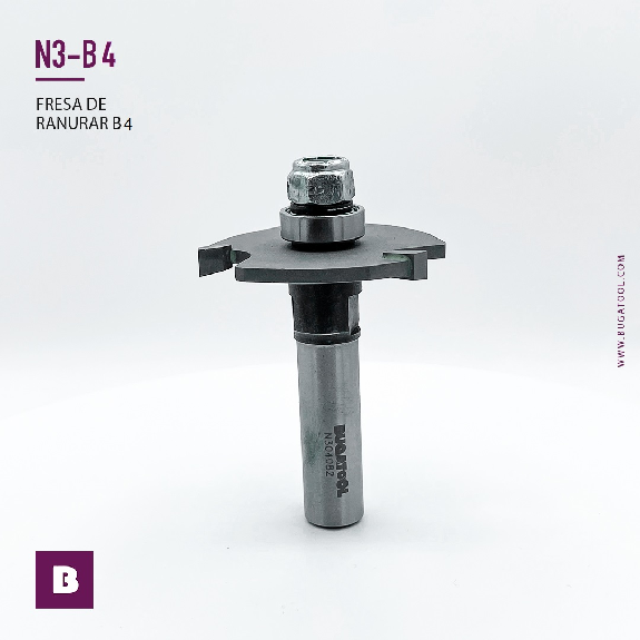 Fresa para madera de ranurar los cantos con vástago S12 y 4mm de espesor para fresadora de mano-Leer más