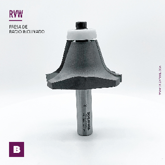 Fresa para madera de radio para cantos de encimera con vástago S12 para fresadora de mano - RVW10172C-Leer más