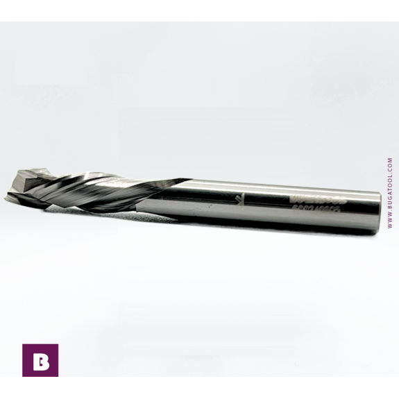 Fresa de CNC de compresion para fresadora de mano y CNC con vástago S8 mm - SCC240805-Leer más