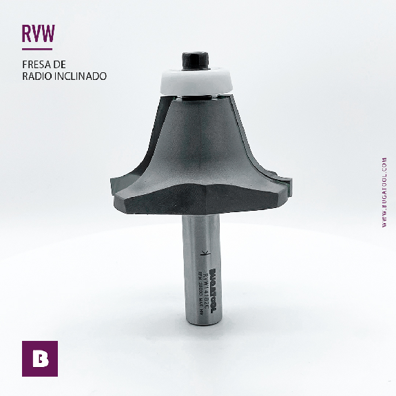 Fresa para madera de radio para cantos de encimera con vástago S12 para fresadora de mano (copia) - RVW13182C-Leer más