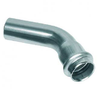 Coude MF 45° pressfitting inox  Ø 54-Lire la description