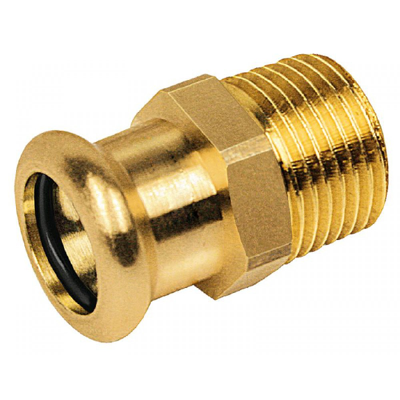 Manchon pressfitting bronze  Ø 3/4" M x 15-Lire la description