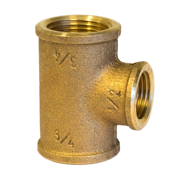 Té réduit FFF bronze 3130R  Ø 1/2" x 3/8" x 1/2"*-Lire la description