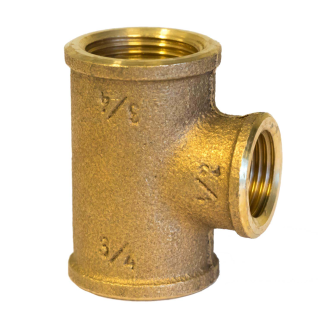 Té réduit FFF bronze 3130R  Ø 1/2" x 3/8" x 1/2"*-Lire la description