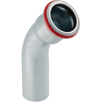 Coude MF 45°   pressfitting galva  Ø 42-Lire la description