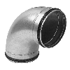 Coude 90° galva à joint pour buse spiralée - Ø 400mm