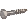 Tirefond à tête hexagonale inox A2  - Vendu par: 25 | L (mm): 70 | S (mm): 13 | D (mm): 8 | k (mm): 5.5