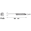 Vis à is charpente tête disque TX  - Nombre de pièce: 100 | Diamètre D (mm): 6 | Longueur L (mm): 160 | Type d'emut: T31 | Diamètre DK (mm): 19 | Longueur LF (mm): 65