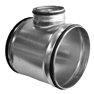 Té 90° galva à joint pour buse spiralée - Ø 315 mm-Lire la description