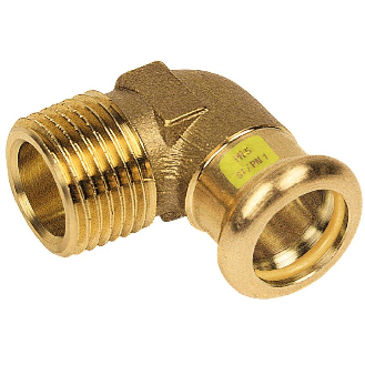 Coude pressfitting bronze  Ø 2" M x 54*-Lire la description