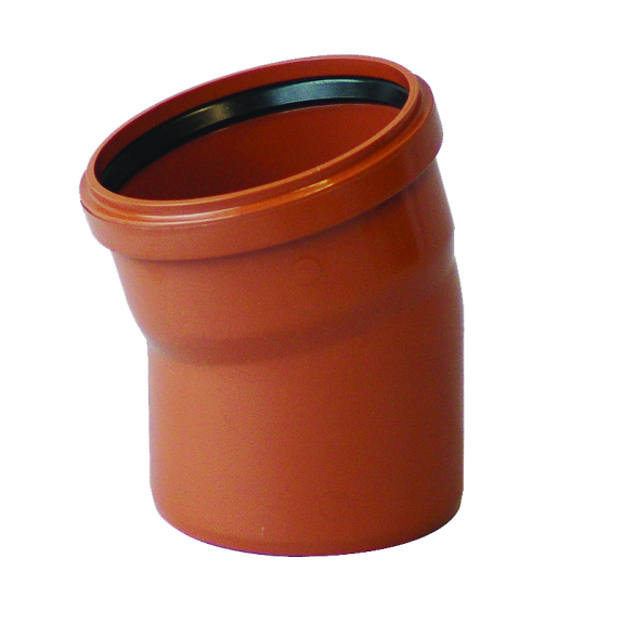 Coude 15° PVC égout rouge Ø 160* Coude 15° PVC égout rouge Ø 160*-Lire la description