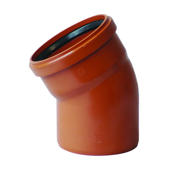 Coude 30° PVC égout rouge Ø 110 Coude 30° PVC égout rouge Ø 110-Lire la description