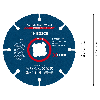 Bosch EXPERT X-LOCK Carbure MultiWheel10erDisplay 10x125x22.23mm (2 608 901 195)