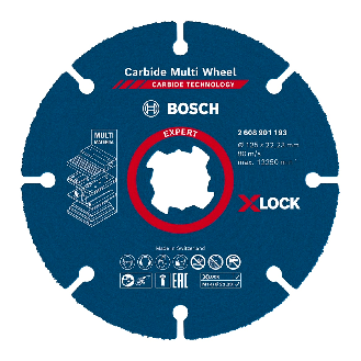 Bosch EXPERT X-LOCK Carbure MultiWheel10erDisplay 10x125x22.23mm (2 608 901 195)-Lire la description