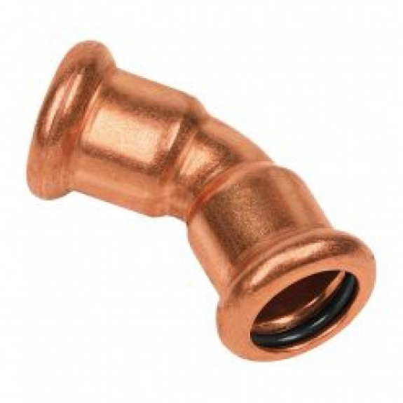 Coude FF 45° pressfitting cuivre Ø 15 Coude FF 45° pressfitting cuivre Ø 15-Lire la description