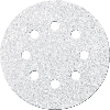Klettschleifsch.weiss6St.125 mm K120,8 Loch FORTIS