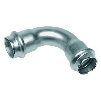 Coude FF 90° pressfitting inox  Ø 88.9*-Lire la description
