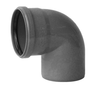 Coude 87° PVC égout GRIS  Ø 160*-Lire la description
