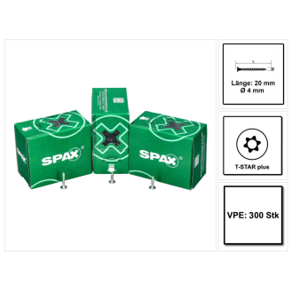 SPAX Rückwandschrauben 4 x 20 ohne Linse T-STAR PLUS T10 VG-Beschreibung lesen