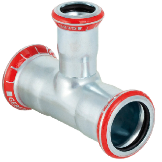 Té réduit   pressfitting galva  Ø 88.9 x 42 x 88.9*-Lire la description