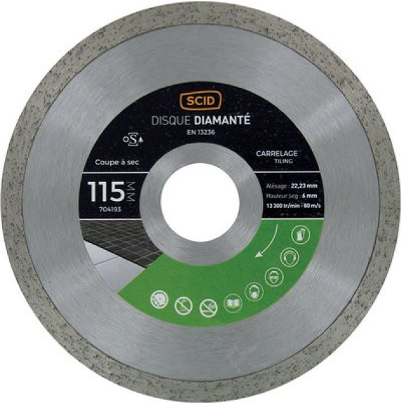 Disque diamant carrela universel  pour meuleuse - Ø: 125 mm-Lire la description