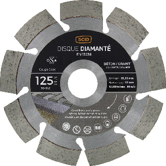 Disque béton granit professionnel  - Diamètre (mm): 125-Lire la description