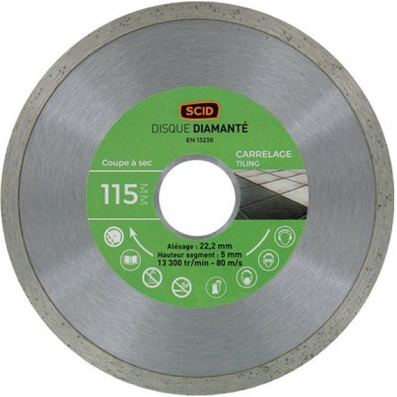 Disque diamant Eco carrela universel  pour meuleuse - Ø: 125 mm | Alésa: 22.2 mm-Lire la description