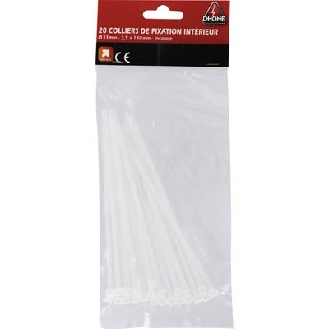 Collier de fixation type Colring  - Denture: Intérieure | Modèle: Incolore | l x L: 3.5 x 140 mm | Serra maxi: 33 mm-Lire la description
