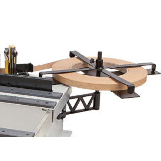 Table MEB 250 + support rouleau, coupe en bout pour plaqueuse de chant PEB250 et 200-Lire la description