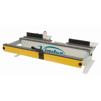 Table MEB 250 + support rouleau, coupe en bout pour plaqueuse de chant PEB250 et 200-Lire la description