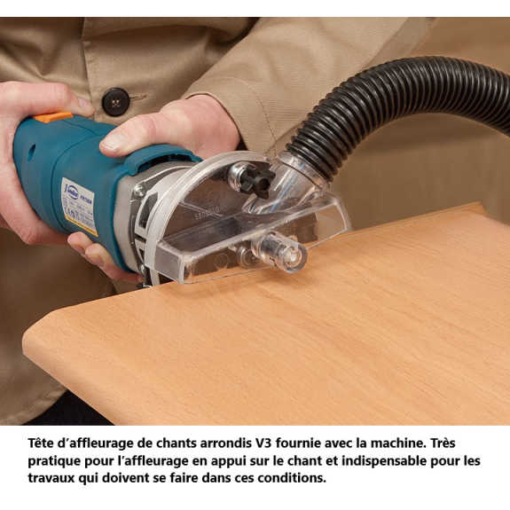 Set d'affleurage avec affleureuse et tête interchangeable-Lire la description