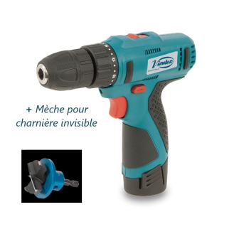 Perceuse visseuse à batterie ATB40 + mèche pour charnière invisible-Lire la description