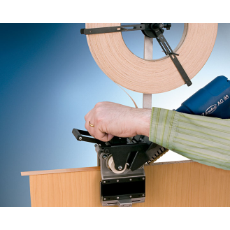 Plaqueuse de chants manuelle pour PVC, polyester, mélamine et bois-Lire la description