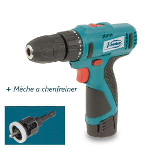 Perceuse visseuse à batterie ATB40 + mèche a chanfreiner-Lire la description