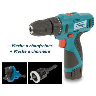 Perceuse visseuse à batterie ATB40 + mèche pour charnière + mèche a chanfreiner-Lire la description