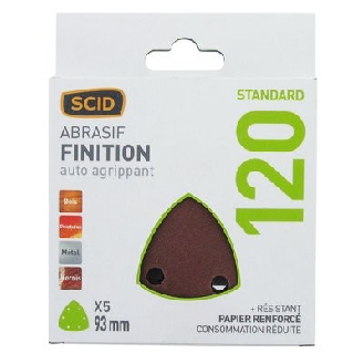 Patin auto-agrippant  pour ponceuse - Vendu par: 5 | Grain: 120-Lire la description