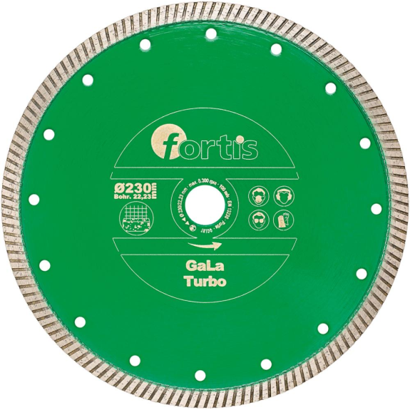 Diamant-Trennscheibe GaLa Turbo Ø 115 mm mit Turbosegment 10 mm Bohrung 22,2 mm-Beschreibung lesen