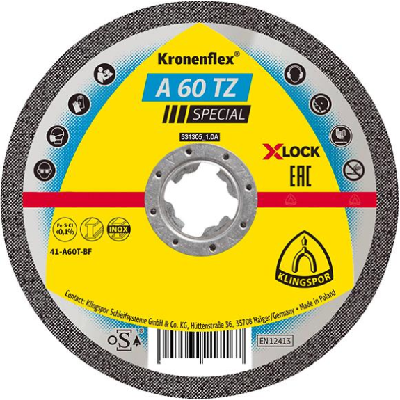 Trennscheibe A60TZ X-LOCK115x1,0mm gera. Klingspor-Beschreibung lesen