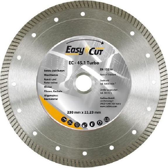 Trennscheibe Diamant EC-45.1 180x1,6x10x22,23/25,4mm CEDIMA-Beschreibung lesen