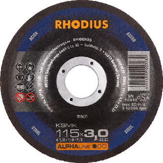 Trennscheibe KSMK 125 x 3,0mm gekr. Rhodius-Beschreibung lesen