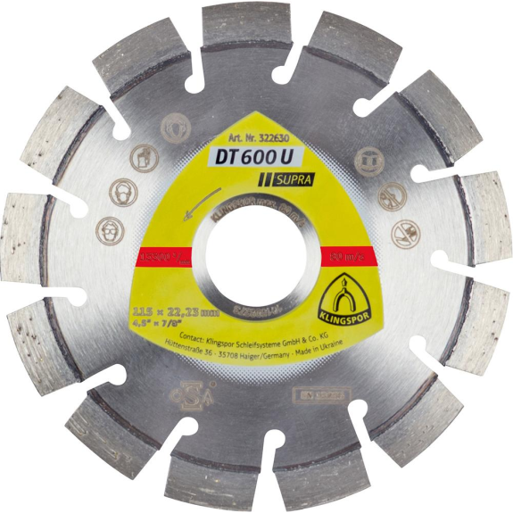 Diamanttrennscheibe DT/SUPRA/DT600U/S/115X2,4X22,23/13K/9-Beschreibung lesen