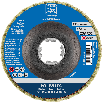 Polivliesscheibe X-LOCK PVL A 115mm 100 grob Pferd-Beschreibung lesen