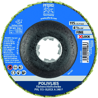 Polivliesscheibe X-LOCK PVL A 115mm 240 fein Pferd-Beschreibung lesen