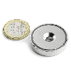 Runder magnet in stahlschale mit senkbohrung - Durchmesser 32 mm Leistung 25 kg
