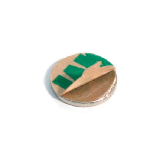 Aimant autocollant diamètre 10mm x 1mm Puissance 0,6kg-Lire la description