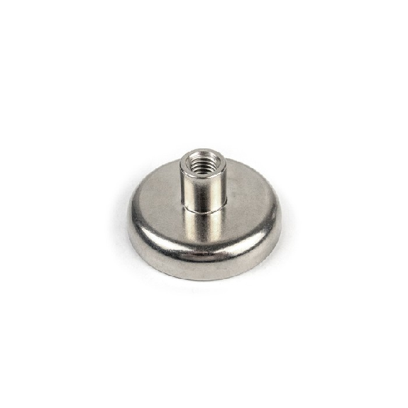 Imàn con casquillo roscado M6 - Diámetro 32 mm - potencia 34 kg-Leer más